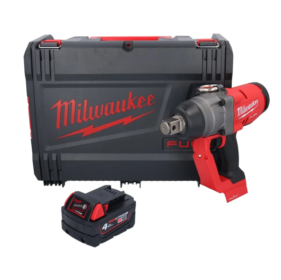 Milwaukee M18 ONEFHIWF1-401X Akumulatorowy klucz udarowy 18 V 2033 Nm 1″ bezszczotkowy + 1x akumulator 4,0 Ah + skrzynka H...