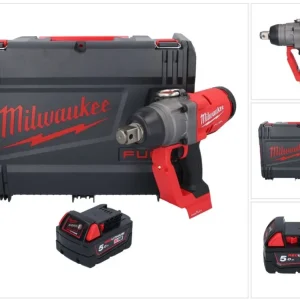 Milwaukee M18 ONEFHIWF1-501X Akumulatorowy klucz udarowy 18 V 2033 Nm 1″ bezszczotkowy + 1x akumulator 5,0 Ah + skrzynka H...
