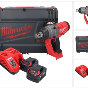 Milwaukee M18 ONEFHIWF1-502X Akumulatorowy klucz udarowy 18 V 2033 Nm 1″ bezszczotkowy + 2x akumulator 5,0 Ah + ładowarka...