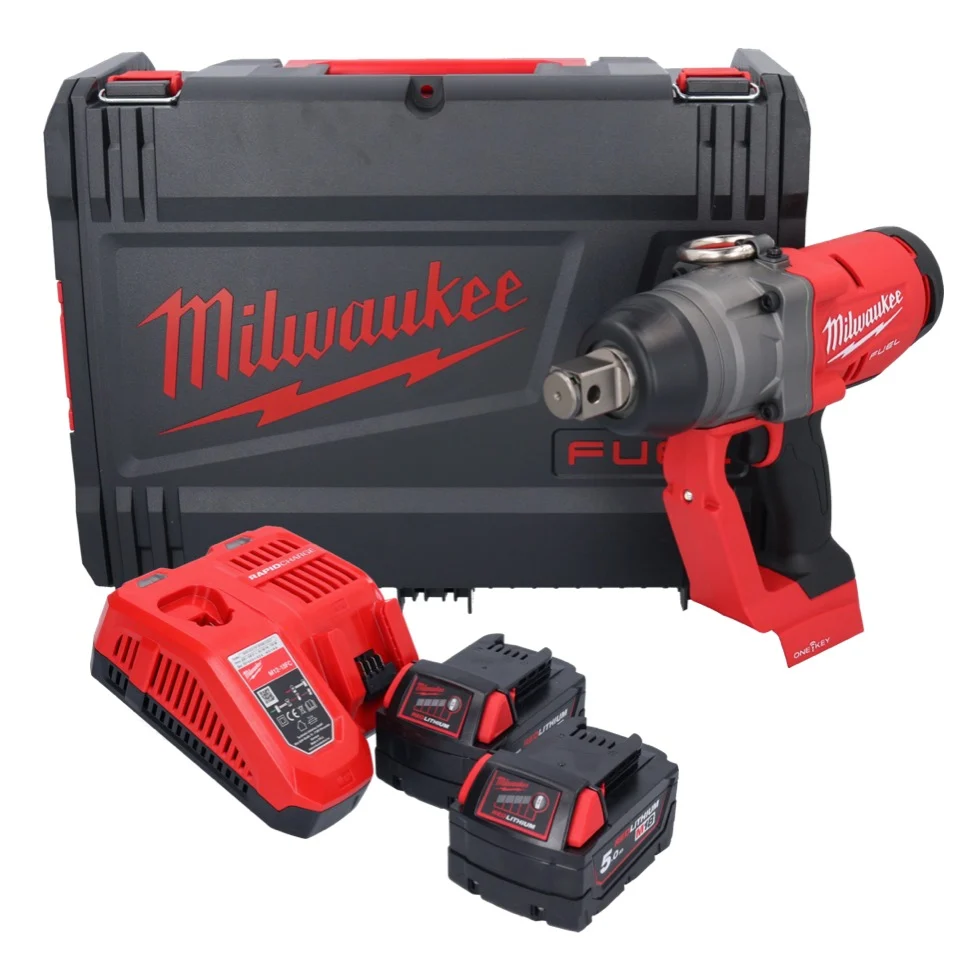 Milwaukee M18 ONEFHIWF1-502X Akumulatorowy klucz udarowy 18 V 2033 Nm 1″ bezszczotkowy + 2x akumulator 5,0 Ah + ładowarka...