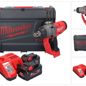 Milwaukee M18 ONEFHIWF1-802X akumulatorowy klucz udarowy 18 V 2033 Nm 1″ bezszczotkowy ( 4933459733 ) + 2x akumulator 8,0...