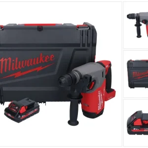 Milwaukee M18 ONEFHX-301X Akumulatorowy młot udarowo-obrotowy 18 V 2,5 J SDS-Plus Brushless + 1x akumulator 3,0 Ah + skrzy...