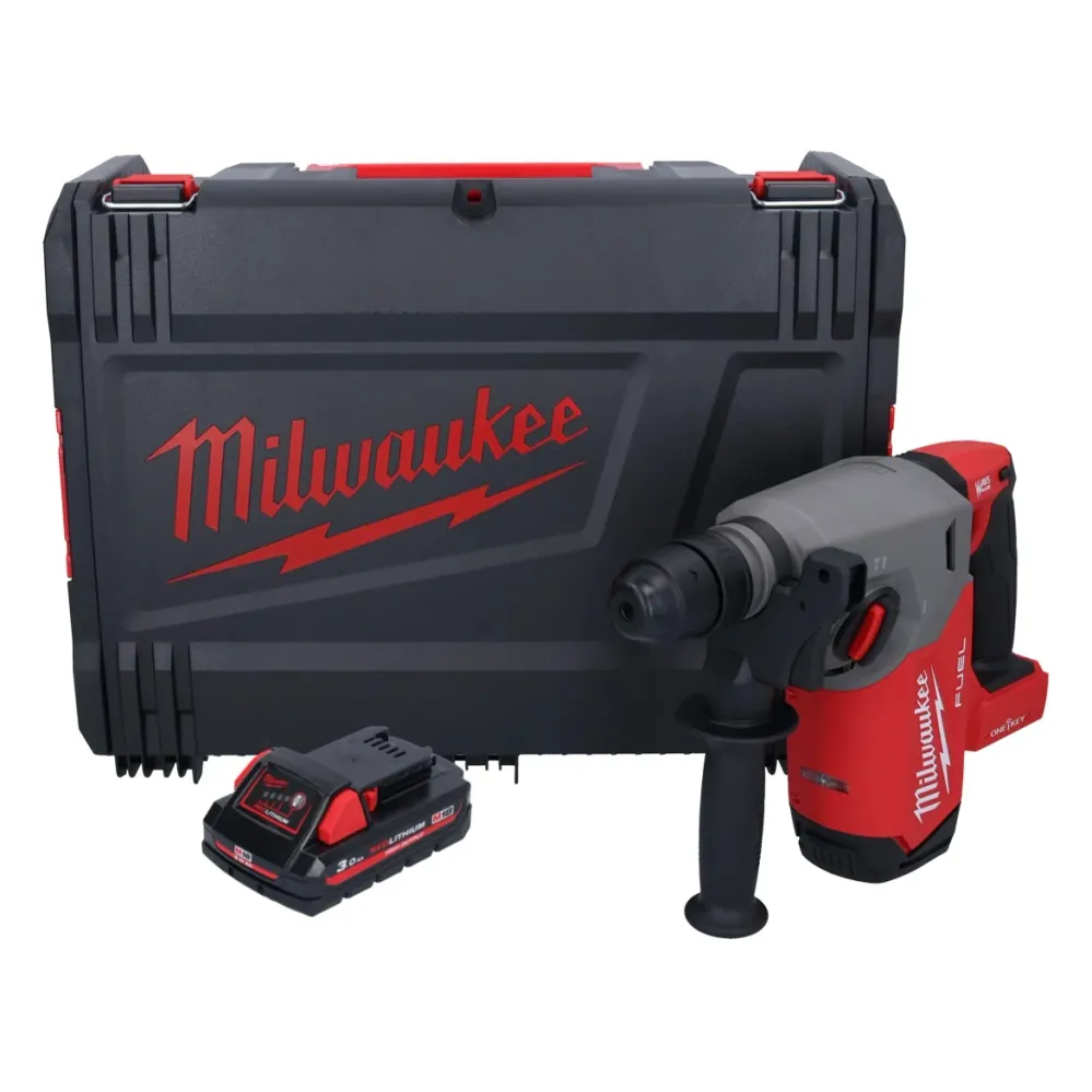 Milwaukee M18 ONEFHX-301X Akumulatorowy młot udarowo-obrotowy 18 V 2,5 J SDS-Plus Brushless + 1x akumulator 3,0 Ah + skrzy...