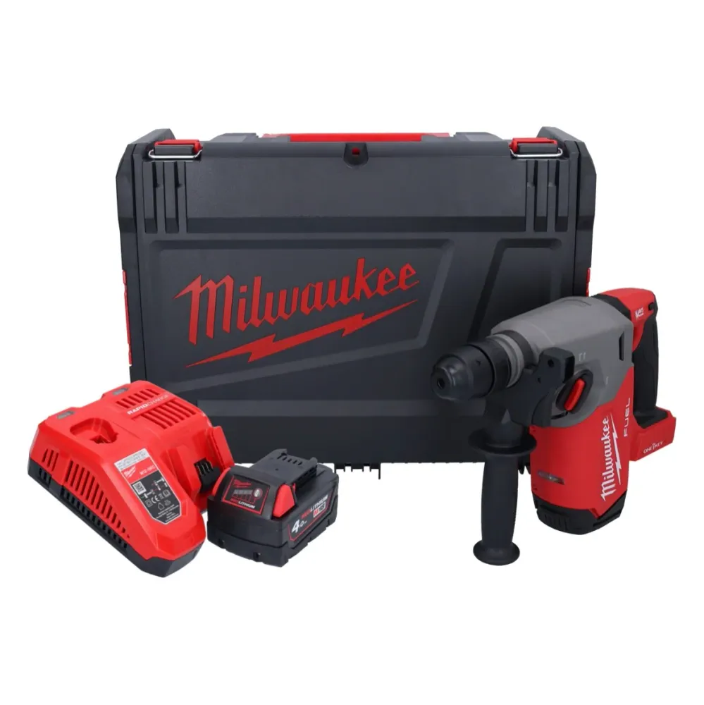 Milwaukee M18 ONEFHX-401X Akumulatorowy młot udarowo-obrotowy 18 V 2,5 J SDS-Plus Brushless + 1x akumulator 4,0 Ah + ładow...