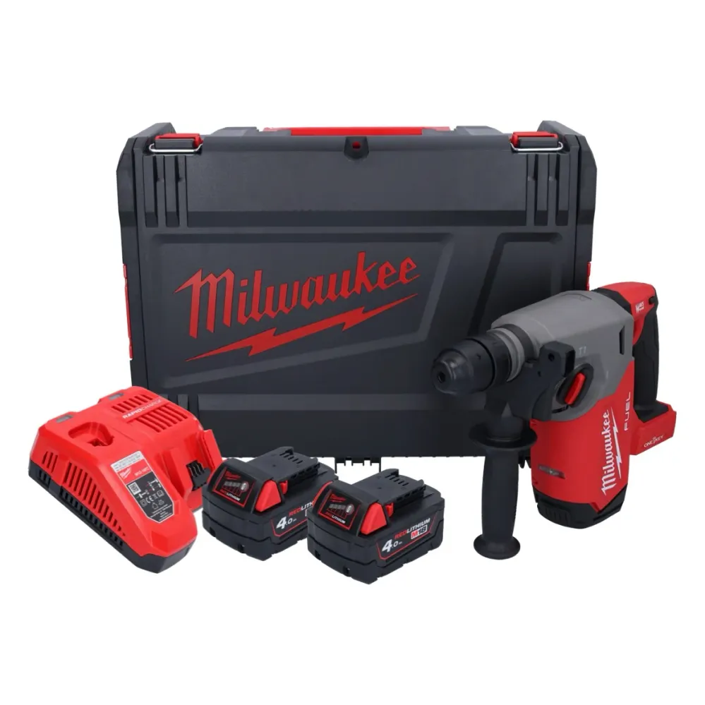 Milwaukee M18 ONEFHX-402X Akumulatorowy młot udarowo-obrotowy 18 V 2,5 J SDS-Plus Brushless + 2x akumulator 4,0 Ah + ładow...
