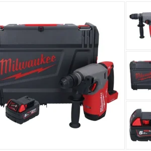 Milwaukee M18 ONEFHX-501X Akumulatorowy młot udarowo-obrotowy 18 V 2,5 J SDS-Plus Brushless + 1x akumulator 5,0 Ah + skrzy...