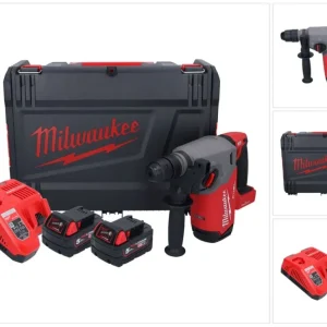 Milwaukee M18 ONEFHX-502X Akumulatorowy młot udarowo-obrotowy 18 V 2,5 J SDS-Plus Brushless + 2x akumulator 5,0 Ah + ładow...