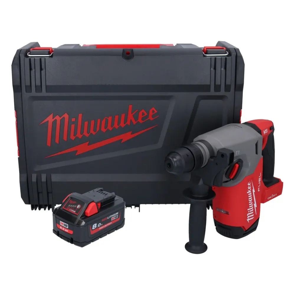 Milwaukee M18 ONEFHX-801X Akumulatorowy młot udarowo-obrotowy 18 V 2,5 J SDS-Plus Brushless + 1x akumulator 8,0 Ah + skrzy...