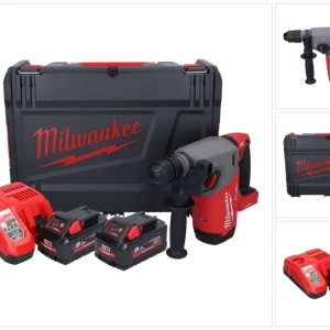 Milwaukee M18 ONEFHX-802X Akumulatorowy młot udarowo-obrotowy 18 V 2,5 J SDS-Plus Brushless + 2x akumulator 8,0 Ah + ładow...
