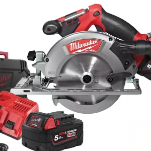 Milwaukee pił tarczowa 18 V 165 mm akumulatorowa z 2 akumulatorami 5.0 Ah M18 CCS55