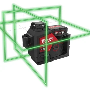 Milwaukee poziomica laserowa M12 3PL-401C zielony laser 3 linie akumulator 4.0Ah