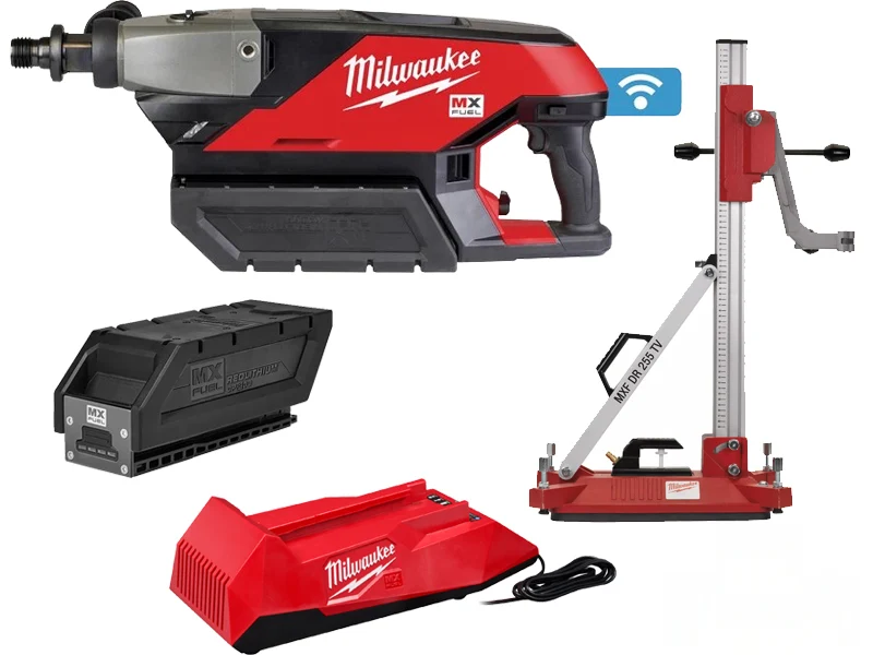 Milwaukee Wiertnica MX Fuel 2-biegowa na sucho i mokro silnik bezszczotkowy kolumna aluminiowa