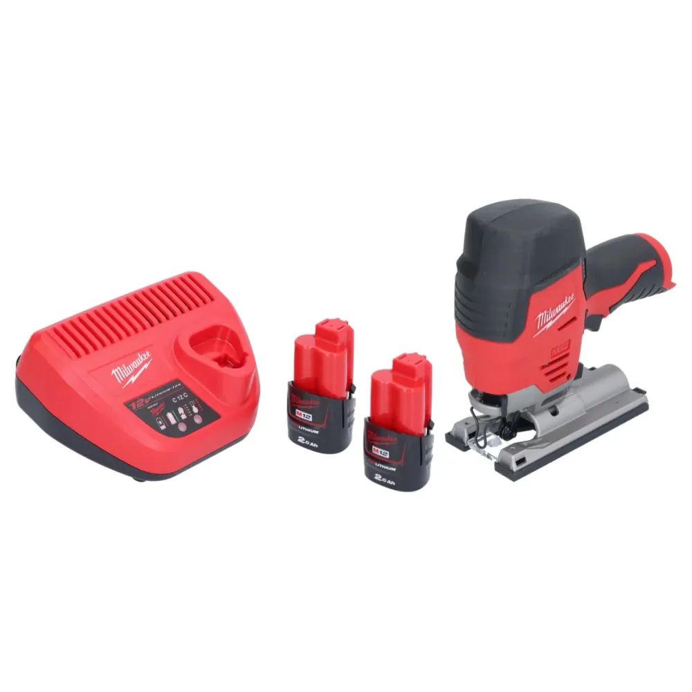 Wyrzynarka akumulatorowa Milwaukee M12 JS-202 12 V + 2x akumulator 2,0 Ah + ładowarka