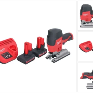 Wyrzynarka akumulatorowa Milwaukee M12 JS-502 12 V + 2x akumulator 5,0 Ah + ładowarka