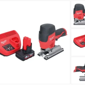 Wyrzynarka akumulatorowa Milwaukee M12 JS-601 12 V + 1x akumulator 6,0 Ah + ładowarka