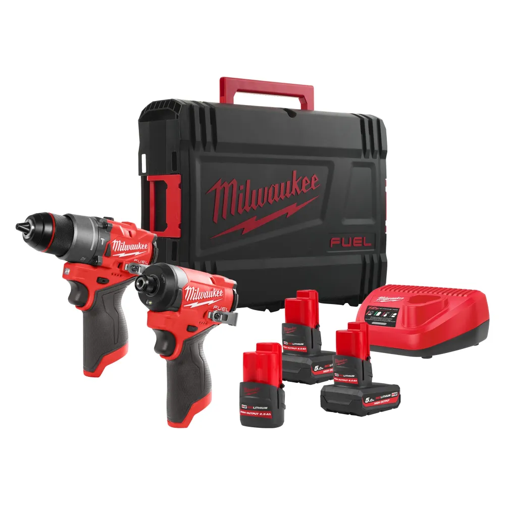 Zestaw Combo Milwaukee M12 FPP2A2-5253X 12 V 2,5 Ah + 5 Ah