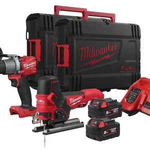Milwaukee Zestaw Wiertarko-wkrętarka M18 FDD2 Wyrzynarka FBJS 18V 135Nm