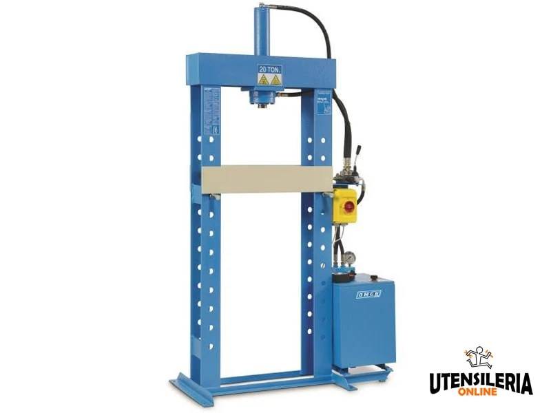 OMCN Prasa elektrohydrauliczna 156-W 20 ton, sterowanie dźwignią, kolor niebieski