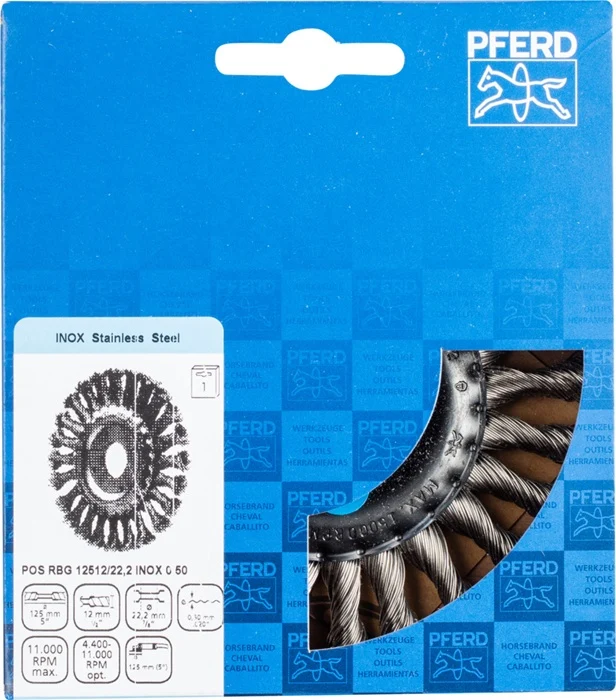 PFERD szczotka okrągł POS RBG 12512 ( 8000433126 ) Ø 125 mm grubość drutu 0,5 mm