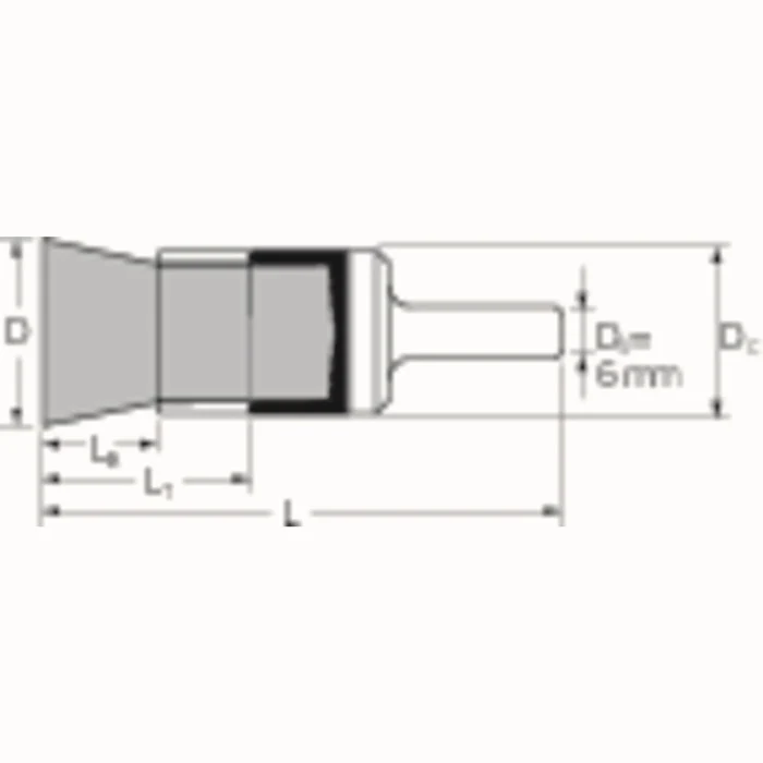 Szczotka PFERD PBUR ST ( 8000432666 ) Ø 20 mm grubość drutu wałka 0,2 mm 12500 min-¹