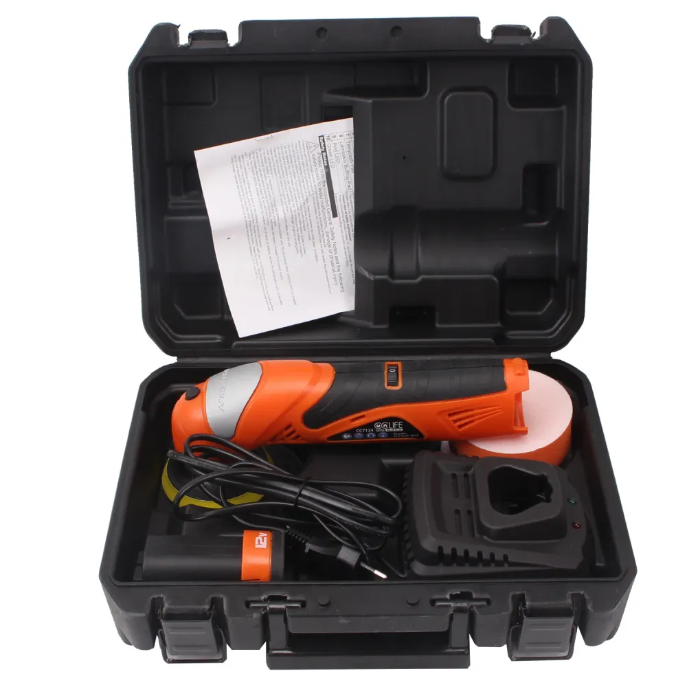 Polerka Akku 12V | Prędkość 0 - 3000 obr/min | ø80mm | Bogate wyposażenie