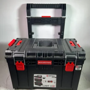 Qbrick System PRIME Wózek piętrowy 590 x 425 x 660 mm 37 l IP66 100 kg udźwigu z podwójnym teleskopowym uchwytem aluminiowym