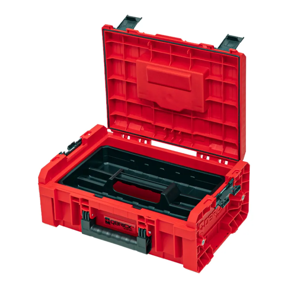 Qbrick System PRO Technik Case 2.0 RED ULTRA HD Niestandardowa walizka narzędziowa 450 x 332 x 171 mm 12 litrów sztaplowan...