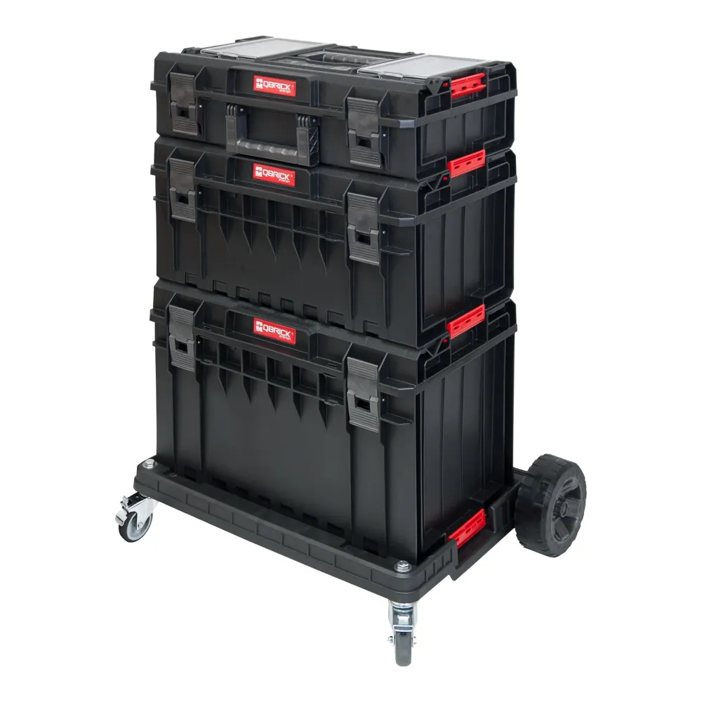 Qbrick System ONE wózek narzędziowy 4 w 1 zestaw 200 2.0 Profi + 350 2.0 Profi + 450 2.0 Profi walizka narzędziowa + platf...