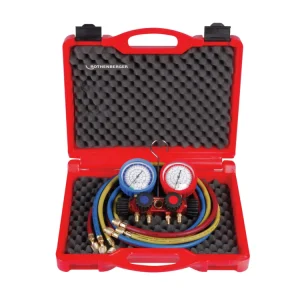 Rothenberger Groupe Manometry 4-drożne R134A R407C R404A Czerwone Wysoka Precyzja
