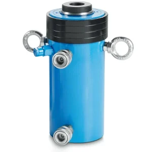 Siłownik hydrauliczny Omcn 367/I dwustronnego działania 24 tony 700 bar niebieski