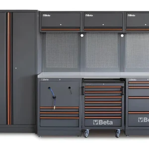 Stacja robocza Beta C45PRO 2.0 HX 2955x645x2000mm stal nierdzewna szara