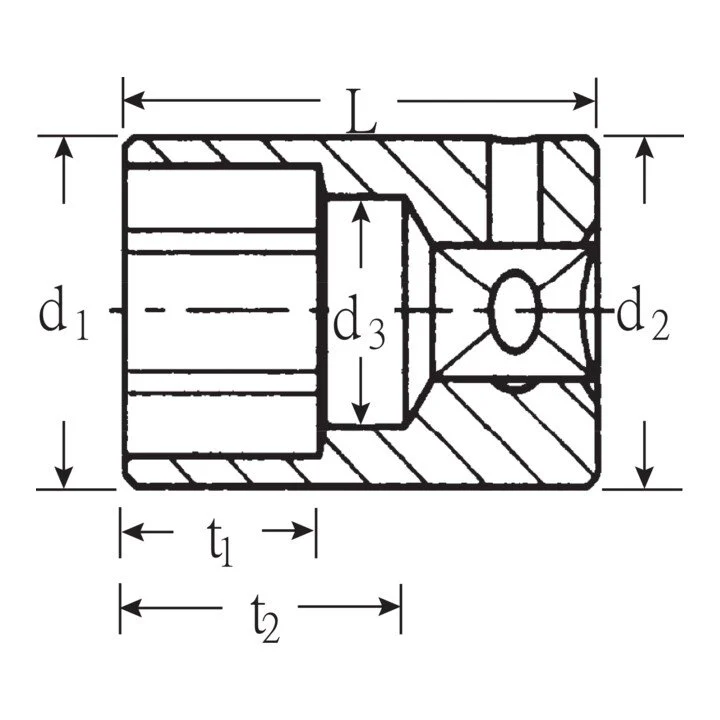 STAHLWILLE Klucz nasadowy 40 1/4 ″ sześciokątny ( 4000826214 )