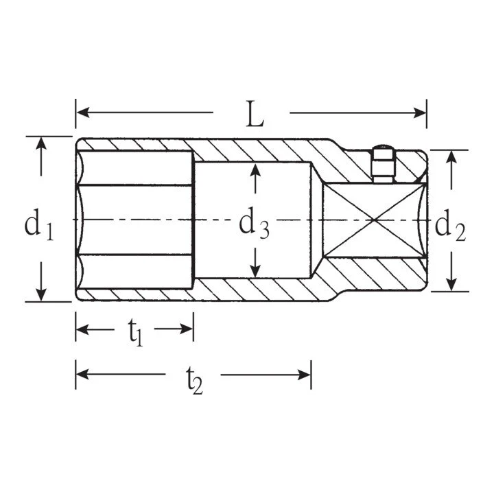 STAHLWILLE Klucz nasadowy 56 3/4 ″ sześciokątny ( 4000826465 )