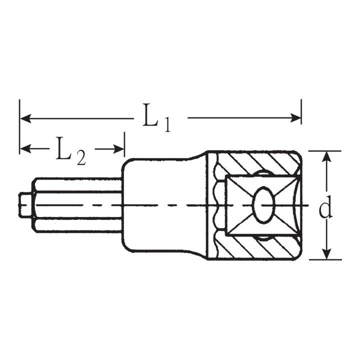 STAHLWILLE Gniazdo 54 IC 1/2 ″ sześciokątne, z czopem ( 4000826412 )