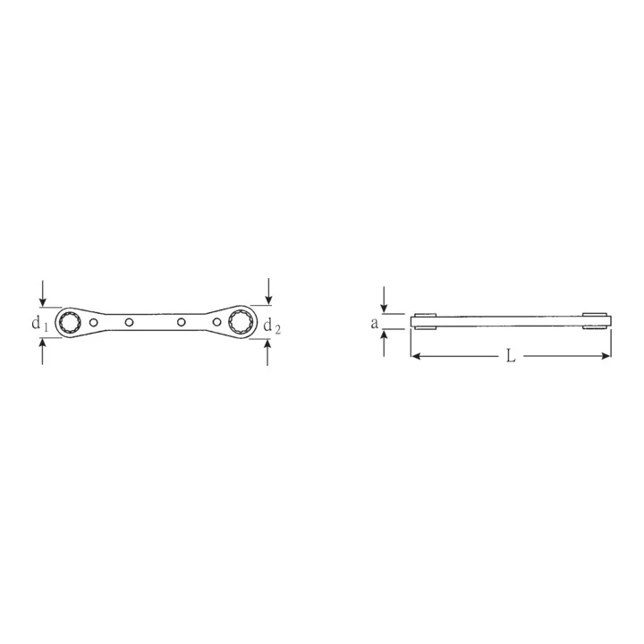 STAHLWILLE klucz oczkowy z grzechotką 25 7 x 8 mm ( 4000826134 )