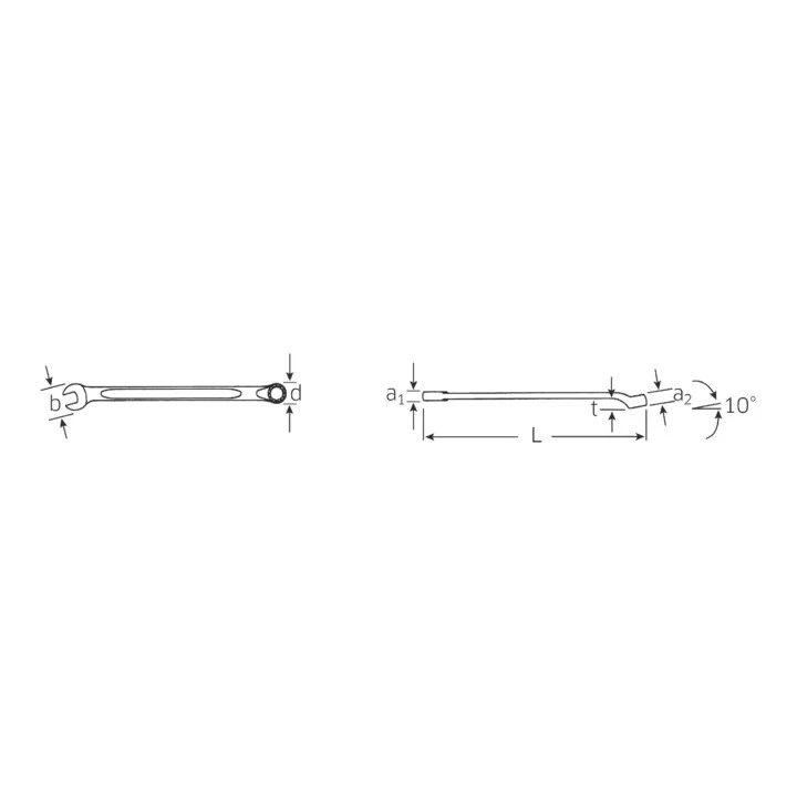 STAHLWILLE Klucz płasko-oczkowy OPEN-BOX 14 SW 7 mm Długość 135 mm ( 4000826038 )