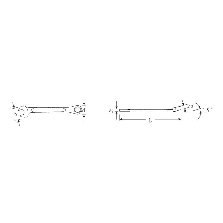 STAHLWILLE OPEN-RATCH 17 klucz płasko-oczkowy z grzechotką szerokość 19 mm długość 252 mm ( 4000826074 )