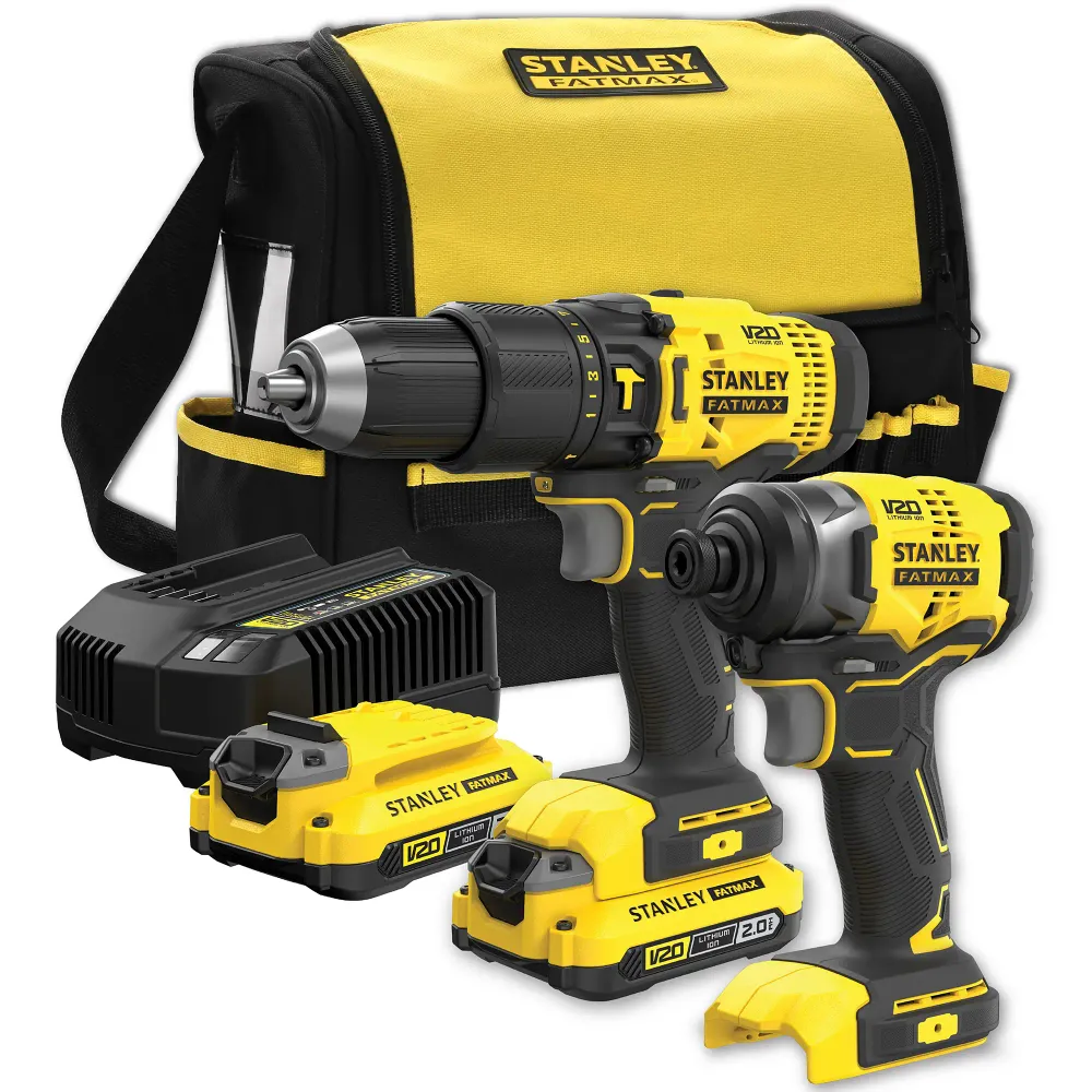 Stanley SFMCK465D2S-QW 18 V 2 Ah akumulatorowa wiertarko-wkrętarka udarowa, akumulatorowa wkrętarka udarowa, 2 akumulatory...