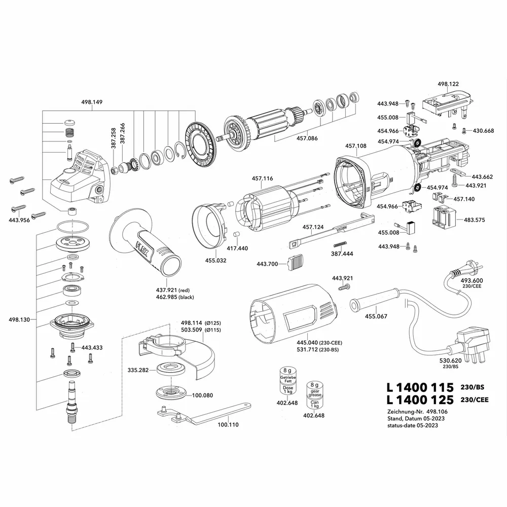 Szlifierka kątowa Flex L 1400 1400 W