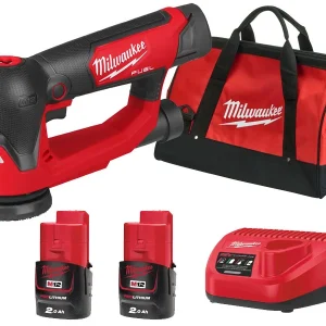 Szlifierka orbitalna akumulatorowa Milwaukee M12 Fuel FSDR75 75 mm ze zmienną prędkością, zestaw