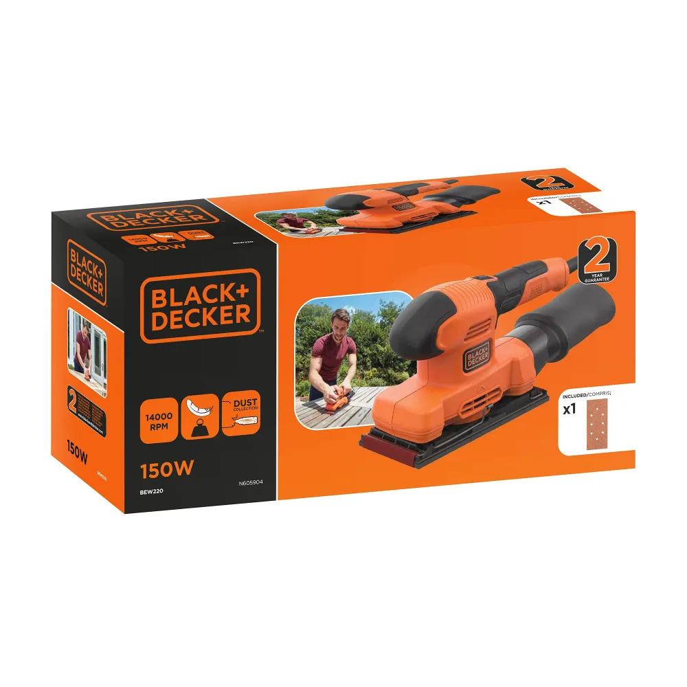 Szlifierka oscylacyjna Black+Decker BEW220-QS 150W