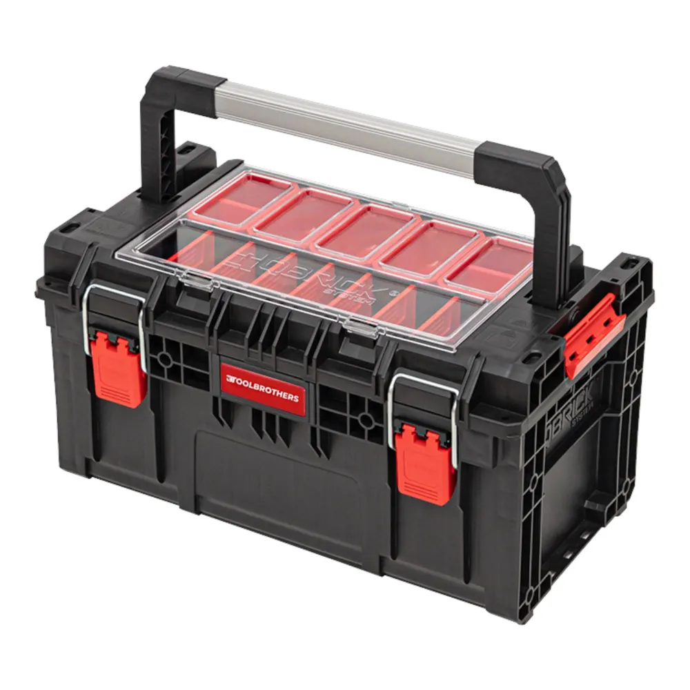 Toolbrothers RHINO XL walizka narzędziowa ECO Handling+ wysokość L 26 l IP66 z wyjmowanymi przegrodami + pudełka