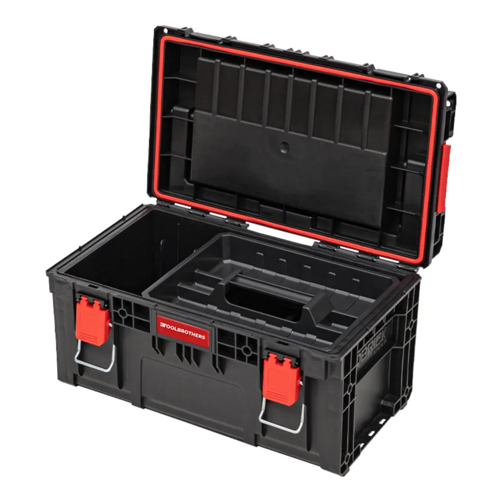 Toolbrothers RHINO XL walizka narzędziowa ECO Handling+ wysokość L 26 l IP66 z wyjmowanymi przegrodami + pudełka