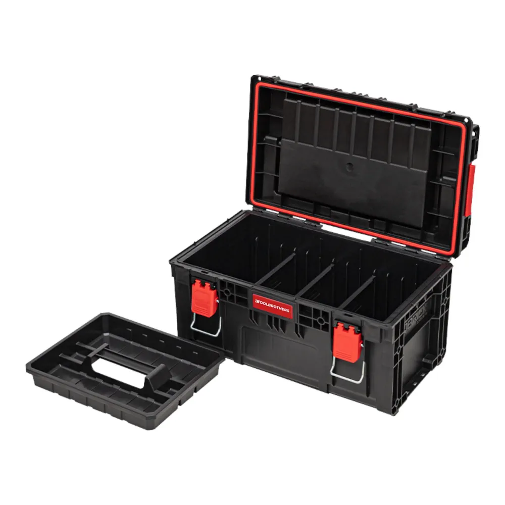 Toolbrothers RHINO XL walizka narzędziowa ECO Handling+ wysokość L 26 l IP66 z wyjmowanymi przegrodami + pudełka