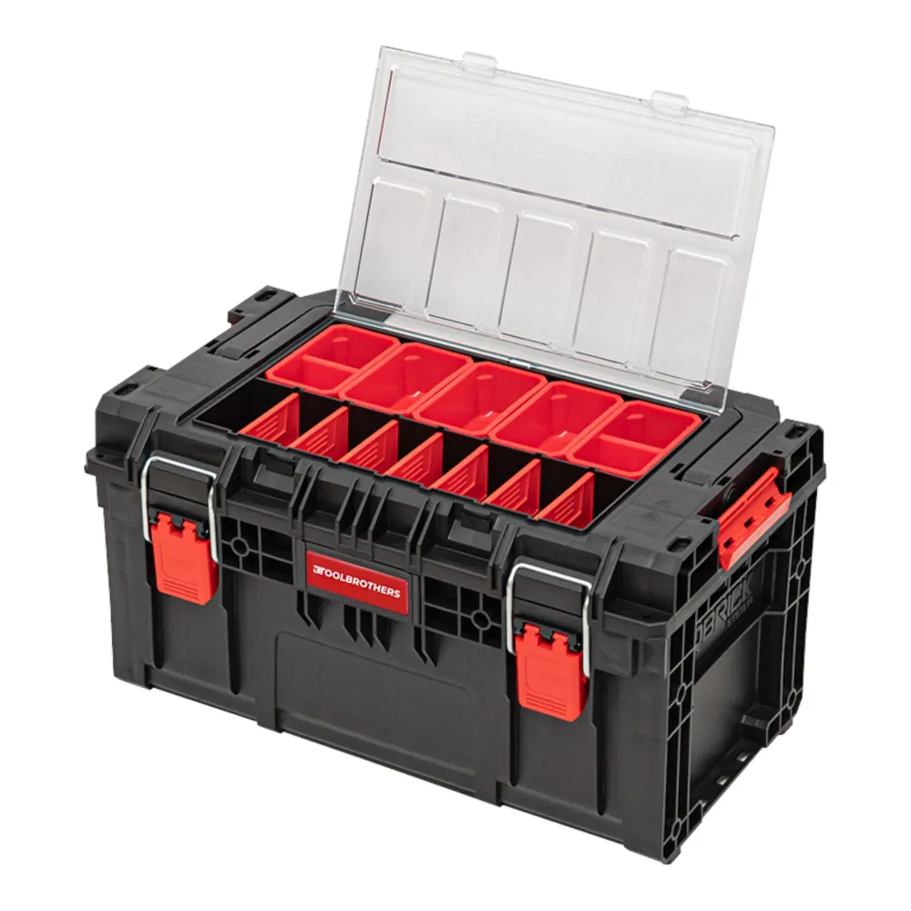 Toolbrothers RHINO XL walizka narzędziowa ECO Handling+ wysokość L 26 l IP66 z wyjmowanymi przegrodami + pudełka