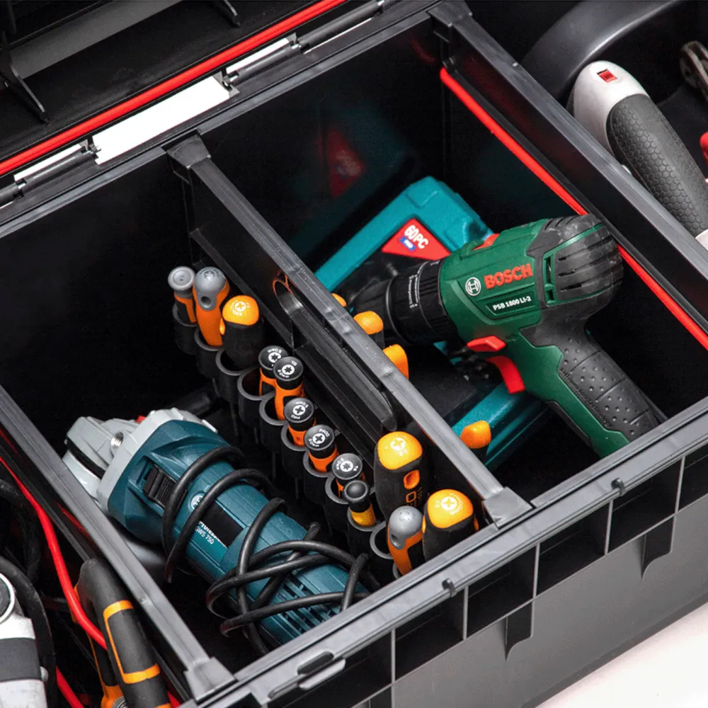 Toolbrothers RHINO XXL Trolley ECO Longer skrzynka narzędziowa Basic 50 l IP66 z kołami na metalowej osi i podwójnym uchwy...