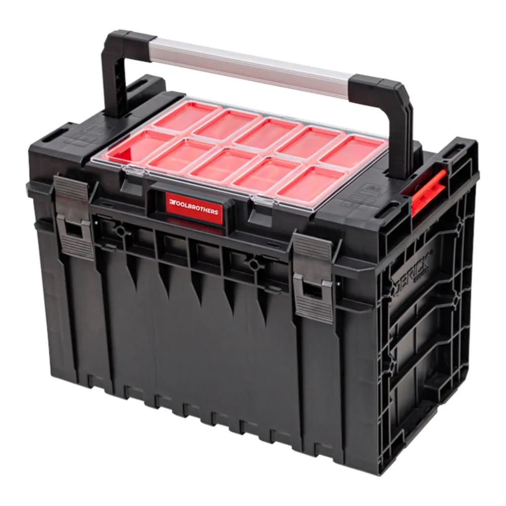 Toolbrothers RHINO XXL walizka narzędziowa ECO Handling+ wysokość XL 52 l IP66 z wyjmowanymi przegrodami + pudełka