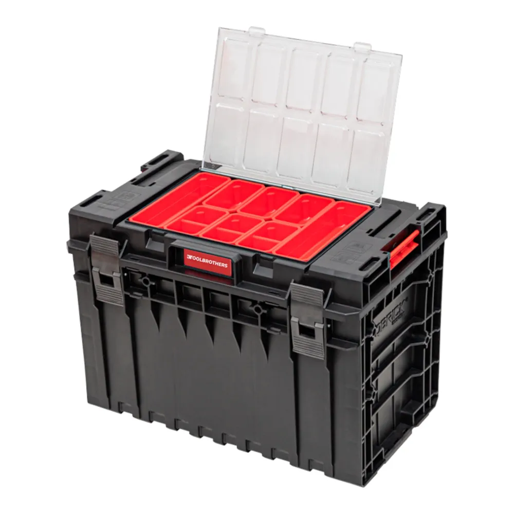 Toolbrothers RHINO XXL walizka narzędziowa ECO Handling+ wysokość XL 52 l IP66 z wyjmowanymi przegrodami + pudełka