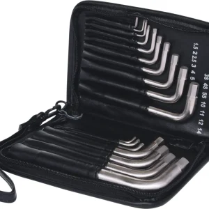 KS TOOLS TITANplus Winkelstiftschlüssel-Satz Innensechskant, 17-tlg ( 965.2004 )