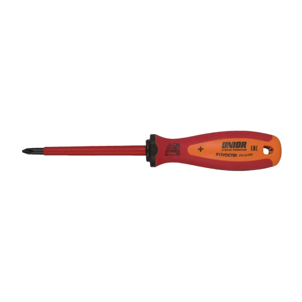 Unior - Śrubokręt krzyżakowy (PH) z izolowanym ostrzem VDE TBI 613VDETBI - PH1 x 80 mm